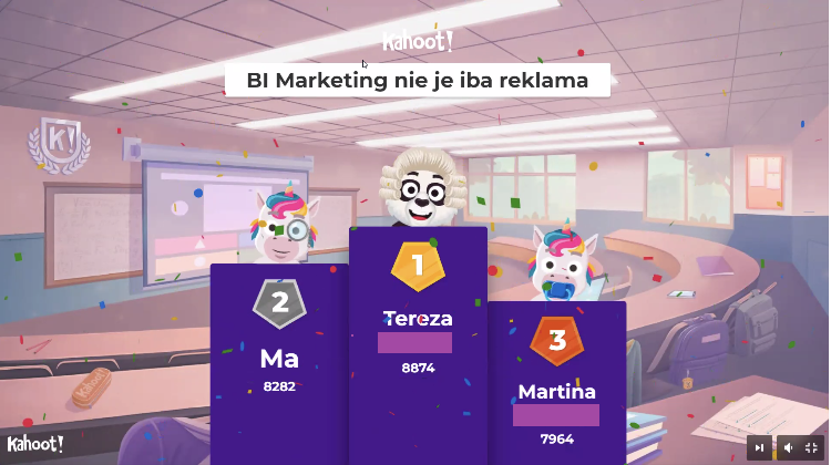 kahoot vitez 1 | Online seminár: “Marketing nie je len reklama”, 4. 9. 2023
