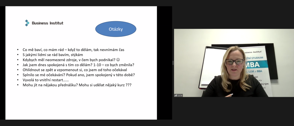 Online seminář "Kariérní restart - proč a&nbsp;kdy k&nbsp;němu dochází?", 13.&nbsp;2.&nbsp;2024 - galerie