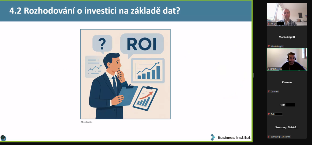 Online seminář "Data jako nástroj rozhodování", 22.&nbsp;5.&nbsp;2025 - galerie