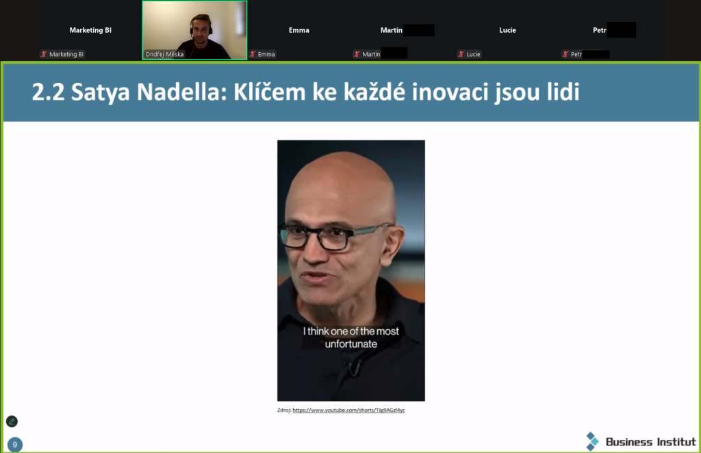 Online seminář "Digitální inovace: jak AI mění fungování organizací", 23.&nbsp;9.&nbsp;2025 - galerie