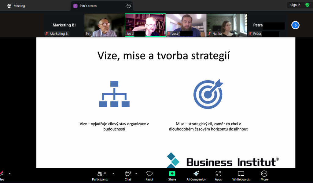Online seminář "Vize, strategie a&nbsp;podnikové procesy v&nbsp;praxi", 20.&nbsp;10.&nbsp;2025 - galerie