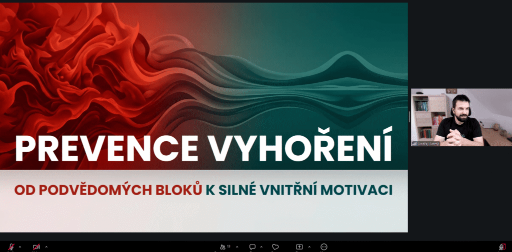 snimek obrazovky 2026 05 19 170452 | Online seminár "Prevencia vyhorenia: Od podvedomých blokov k silnej vnútornej motivácii", 19. 5. 2026